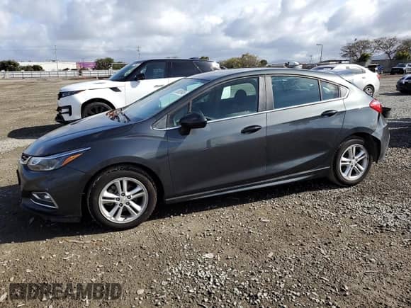 2018 Chevrolet Cruze LT with VIN 3G1BD6SM6JS593818, listed as a Copart auction lot 50629545 with 96,802 mi miles and Salvage title. Bid and sale history available at DreamBid. Image 1.