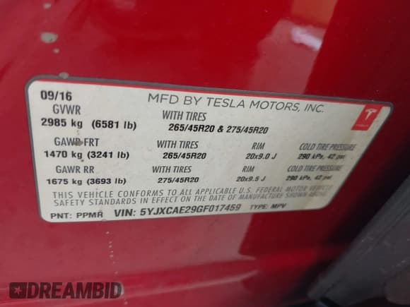 ✅ 2016 Tesla Model X 70D • VIN: 5YJXCAE29GF017459 • Лот: 42458248. Опубликован ранее на IAAI с пробегом 223 001 миль. Бесплатный доступ к архиву аукционных продаж из США и подробный отчёт об истории автомобиля на DreamBid. Изображение 9.