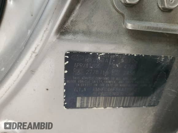 2006 Hyundai Azera SE с VIN KMHFC46F86A109521, выставлен на аукционе Copart как лот 42508805 с пробегом 215 583 миль миль и Списание • Salvage title. История ставок и продаж доступна на DreamBid. Изображение 14.