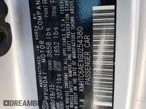 2016 Hyundai Veloster Turbo z VIN KMHTC6AEXGU254380, wystawiony jako Copart lot #60766373 z przebiegiem 135 056 mil mil oraz . Historia ofert i sprzedaży dostępna na DreamBid. Obrazek 12.