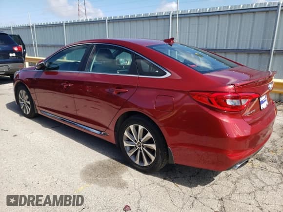 ✅ 2016 Hyundai Sonata Sport • VIN: 5NPE34AF6GH263338 • Lot: 46224433. Listed on Copart with 95,396 mi. Free auction sales archive from the USA and detailed vehicle history report at DreamBid. Image 2.