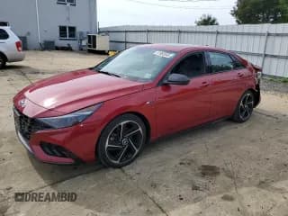 ✅ 2022 Hyundai Elantra N Line • VIN: KMHLR4AF9NU235540 • Lot: 81882545. Listed on Copart with 25,324 mi. Free auction sales archive from the USA and detailed vehicle history report at DreamBid. Image 1.