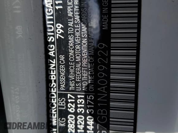 ✅ 2022 Mercedes-Benz S 580 • VIN: W1K6G7GB1NA099229 • Лот: 69958845. Опубликован ранее на Copart с пробегом 29 566 миль. Бесплатный доступ к архиву аукционных продаж из США и подробный отчёт об истории автомобиля на DreamBid. Изображение 13.