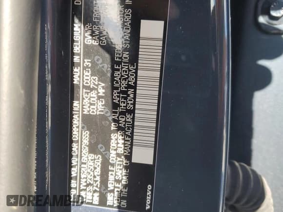 ✅ 2022 Volvo XC40 Inscription • VIN: YV4162UL6N2679655 • Lot: 41616025. Listed on Copart with 42,470 mi. Free auction sales archive from the USA and detailed vehicle history report at DreamBid. Image 12.