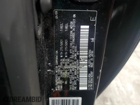 ✅ 2019 Lexus LX 570 • VIN: JTJHY7AX1K4298499 • Lot: 90107835. Wystawiony na Copart z przebiegiem 135 615 mil. Bezpłatny archiwum sprzedaży aukcyjnych z USA i szczegółowy raport historii pojazdu na DreamBid. Zdjęcie 14.