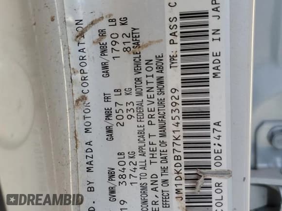 ✅ 2019 Mazda CX-3 Sport • VIN: JM1DKDB77K1453929 • Lot: 81944595. Wystawiony na Copart z przebiegiem 50 686 mil. Bezpłatny archiwum sprzedaży aukcyjnych z USA i szczegółowy raport historii pojazdu na DreamBid. Zdjęcie 12.