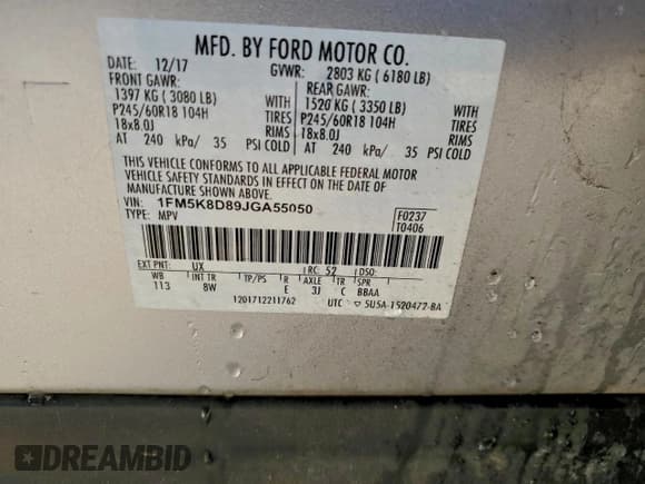 ✅ 2018 Ford Explorer XLT • VIN: 1FM5K8D89JGA55050 • Lot: 90268305. Wystawiony na Copart z przebiegiem 131 207 mil. Bezpłatny archiwum sprzedaży aukcyjnych z USA i szczegółowy raport historii pojazdu na DreamBid. Zdjęcie 13.