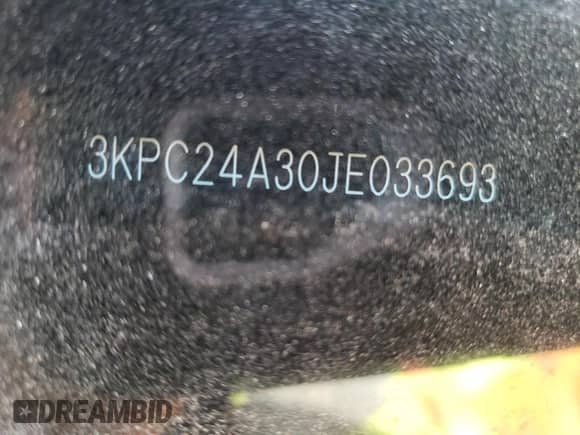 2018 Hyundai Accent SEL with VIN 3KPC24A30JE033693, listed as a Copart auction lot 39515263 with Not provided miles and . Bid and sale history available at DreamBid. Image 14.