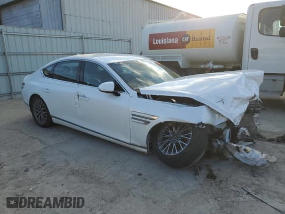 ✅ 2023 Genesis G80 2.5T • VIN: KMTGB4SC4PU195774 • Лот: 87202575. Опубликован ранее на Copart с пробегом 55 377 миль. Бесплатный доступ к архиву аукционных продаж из США и подробный отчёт об истории автомобиля на DreamBid. Изображение 4.