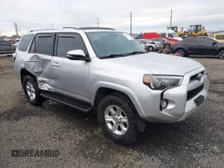 ✅ 2018 Toyota 4Runner SR5 • VIN: JTEBU5JR9J5515215 • Lot: 43642253. Listed on IAAI with 103,098 mi. Free auction sales archive from the USA and detailed vehicle history report at DreamBid. Image 1.
