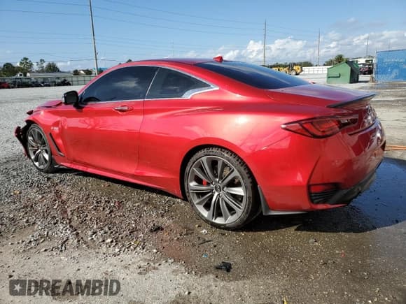 ✅ 2020 Infiniti Q60 Red Sport 400 • VIN: JN1FV7EK4LM400383 • Lot: 87031234. Listed on Copart with 26,583 mi. Free auction sales archive from the USA and detailed vehicle history report at DreamBid. Image 2.