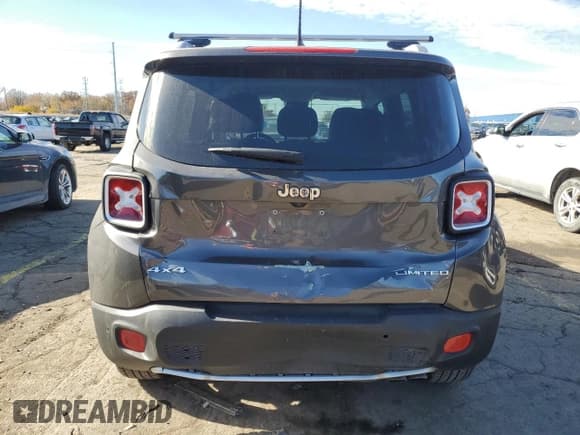 ✅ 2017 Jeep Renegade Limited • VIN: ZACCJBDB4HPE78526 • Lot: 90700755. Listed on Copart with 213,607 mi. Free auction sales archive from the USA and detailed vehicle history report at DreamBid. Image 6.