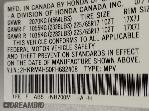 ✅ 2015 Honda CR-V EX • VIN: 2HKRM4H50FH682408 • Лот: 43545488. Опубликован ранее на IAAI с пробегом 141 673 миль. Бесплатный доступ к архиву аукционных продаж из США и подробный отчёт об истории автомобиля на DreamBid. Изображение 9.