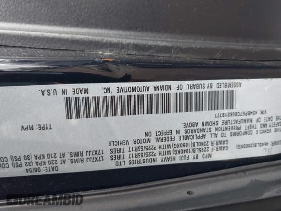 ✅ 2005 Subaru Legacy Outback XT Limited • VIN: 4S4BP67C856318777 • Lot: 43771918. Wystawiony na IAAI z przebiegiem 218 445 mil. Bezpłatny archiwum sprzedaży aukcyjnych z USA i szczegółowy raport historii pojazdu na DreamBid. Zdjęcie 9.