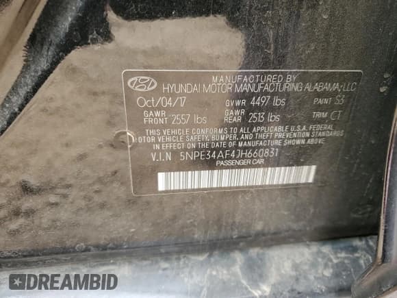 ✅ 2018 Hyundai Sonata Limited • VIN: 5NPE34AF4JH660831 • Lot: 43309553. Listed on Copart with 68,503 mi. Free auction sales archive from the USA and detailed vehicle history report at DreamBid. Image 15.
