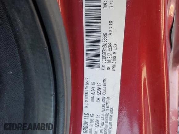 ✅ 2014 Chrysler 200 Touring • VIN: 1C3BCBEB4EN158006 • Лот: 75703054. Опубликован ранее на Copart с пробегом 150 906 миль. Бесплатный доступ к архиву аукционных продаж из США и подробный отчёт об истории автомобиля на DreamBid. Изображение 14.