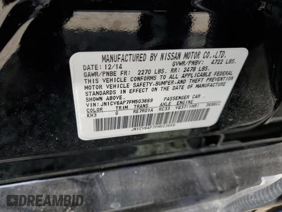 ✅ 2015 Infiniti Q40 • VIN: JN1CV6AP7FM503669 • Лот: 75824144. Опубликован ранее на Copart с пробегом 128 440 миль. Бесплатный доступ к архиву аукционных продаж из США и подробный отчёт об истории автомобиля на DreamBid. Изображение 12.