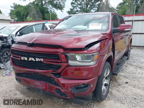 ✅ 2021 Ram 1500 Laramie • VIN: 1C6RREJT1MN767990 • Lot: 42127495. Listed on IAAI with 80,037 mi. Free auction sales archive from the USA and detailed vehicle history report at DreamBid. Image 6.