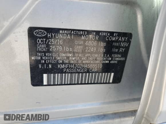 ✅ 2017 Hyundai Azera Limited • VIN: KMHFH4JG2HA588510 • Lot: 81625064. Wystawiony na Copart z przebiegiem 38 664 mil mil. Skorzystaj z bezpłatnego archiwum sprzedaży aukcyjnych z USA i zobacz szczegółowy raport historii pojazdu na DreamBid. Zdjęcie 13.