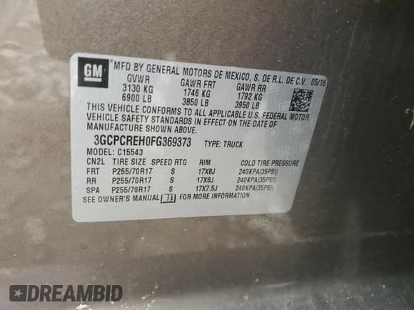 ✅ 2015 Chevrolet Silverado 1500 LT • VIN: 3GCPCREH0FG369373 • Лот: 66723445. Опубликован ранее на Copart с пробегом 80 111 миль. Бесплатный доступ к архиву аукционных продаж из США и подробный отчёт об истории автомобиля на DreamBid. Изображение 12.