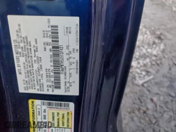 ✅ 2018 Ford Mustang EcoBoost • VIN: 1FA6P8TH5J5137421 • Lot: 94671475. Wystawiony na Copart z przebiegiem 108 553 mil. Bezpłatny archiwum sprzedaży aukcyjnych z USA i szczegółowy raport historii pojazdu na DreamBid. Zdjęcie 12.