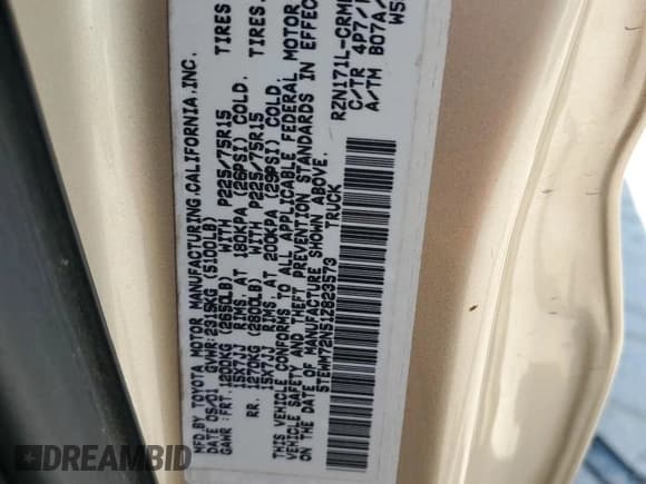 ✅ 2001 Toyota Tacoma • VIN: 5TEWM72N51Z823573 • Лот: 60232215. Опубликован ранее на Copart с пробегом 139 257 миль. Бесплатный доступ к архиву аукционных продаж из США и подробный отчёт об истории автомобиля на DreamBid. Изображение 13.