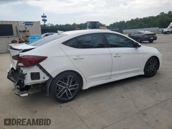 ✅ 2019 Hyundai Elantra Sport • VIN: KMHD04LB5KU832205 • Lot: 63470215. Listed on Copart with 95,183 mi. Free auction sales archive from the USA and detailed vehicle history report at DreamBid. Image 3.