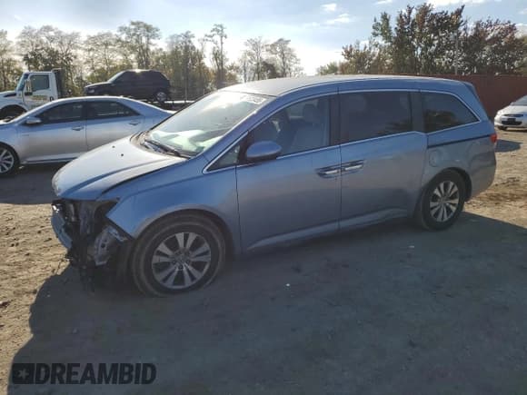 ✅ 2014 Honda Odyssey EX • VIN: 5FNRL5H42EB096340 • Лот: 89520455. Опубликован ранее на Copart с пробегом 137 460 миль. Бесплатный доступ к архиву аукционных продаж из США и подробный отчёт об истории автомобиля на DreamBid. Изображение 1.