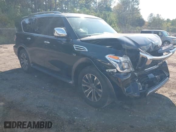 ✅ 2020 Nissan Armada SL • VIN: JN8AY2ND5L9109031 • Lot: 43227552. Listed on IAAI with 93,889 mi. Free auction sales archive from the USA and detailed vehicle history report at DreamBid. Image 1.