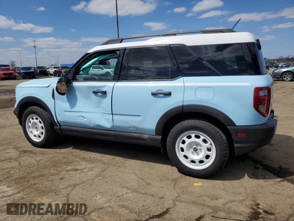 ✅ 2023 Ford Bronco Sport Heritage • VIN: 3FMCR9G60PRE03466 • Lot: 52785525. Listed on Copart with 26,174 mi. Free auction sales archive from the USA and detailed vehicle history report at DreamBid. Image 2.