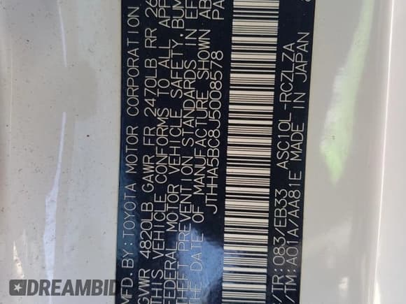 ✅ 2018 Lexus RC 300 • VIN: JTHHA5BC8J5008578 • Lot: 46296505. Wystawiony na Copart z przebiegiem 55 725 mil. Bezpłatny archiwum sprzedaży aukcyjnych z USA i szczegółowy raport historii pojazdu na DreamBid. Zdjęcie 13.