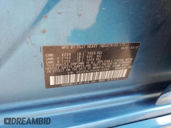 ✅ 2017 Subaru Impreza Special Sports • VIN: 4S3GKAL60H3614068 • Lot: 67031115. Wystawiony na Copart z przebiegiem 123 196 mil. Bezpłatny archiwum sprzedaży aukcyjnych z USA i szczegółowy raport historii pojazdu na DreamBid. Zdjęcie 12.