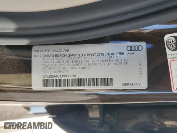 ✅ 2018 Audi A6 Premium Plus • VIN: WAUG3AFC1JN008316 • Lot: 81793595. Wystawiony na Copart z przebiegiem 38 342 mil. Bezpłatny archiwum sprzedaży aukcyjnych z USA i szczegółowy raport historii pojazdu na DreamBid. Zdjęcie 12.