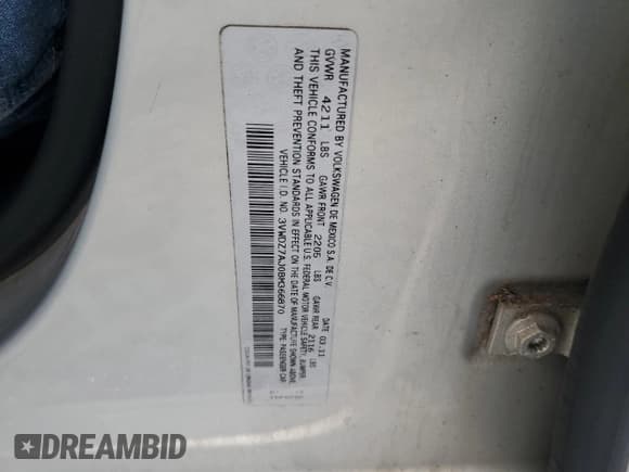 ✅ 2011 Volkswagen Jetta SE • VIN: 3VWDZ7AJ0BM366870 • Lot: 70884445. Wystawiony na Copart z przebiegiem 142 949 mil. Bezpłatny archiwum sprzedaży aukcyjnych z USA i szczegółowy raport historii pojazdu na DreamBid. Zdjęcie 12.