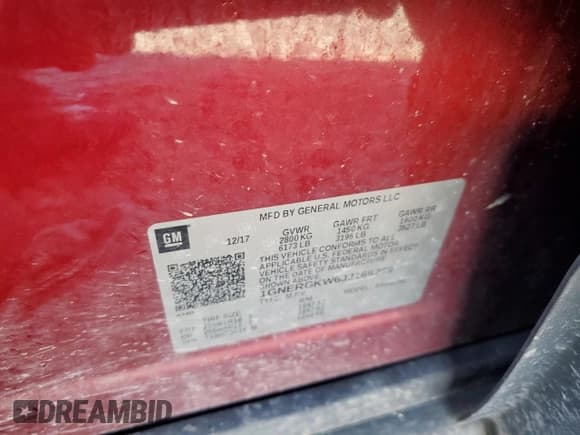 ✅ 2018 Chevrolet Traverse LT Cloth • VIN: 1GNERGKW6JJ169299 • Lot: 90438265. Listed on Copart with 190,411 mi. Free auction sales archive from the USA and detailed vehicle history report at DreamBid. Image 13.