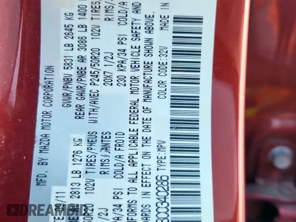 ✅ 2012 Mazda CX-9 Grand Touring • VIN: JM3TB2DA8C0340286 • Lot: 91631585. Wystawiony na Copart z przebiegiem 180 782 mil. Bezpłatny archiwum sprzedaży aukcyjnych z USA i szczegółowy raport historii pojazdu na DreamBid. Zdjęcie 13.