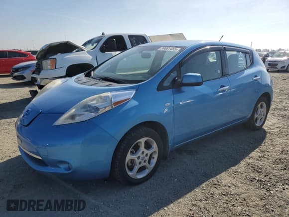 ✅ 2011 Nissan LEAF SL • VIN: JN1AZ0CP0BT001477 • Lot: 89681455. Listed on Copart with 69,765 mi. Free auction sales archive from the USA and detailed vehicle history report at DreamBid. Image 1.