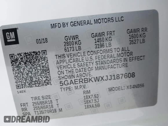 ✅ 2018 Buick Enclave Essence • VIN: 5GAERBKWXJJ187608 • Lot: 43613354. Wystawiony na IAAI z przebiegiem 103 409 mil. Bezpłatny archiwum sprzedaży aukcyjnych z USA i szczegółowy raport historii pojazdu na DreamBid. Zdjęcie 9.