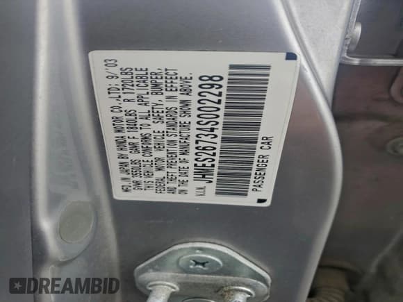 ✅ 2004 Honda Civic EX • VIN: JHMES26734S002298 • Lot: 93971755. Wystawiony na Copart z przebiegiem 114 368 mil. Bezpłatny archiwum sprzedaży aukcyjnych z USA i szczegółowy raport historii pojazdu na DreamBid. Zdjęcie 13.