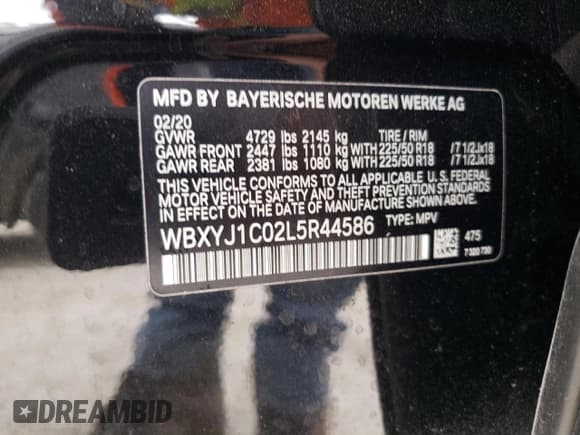 ✅ 2020 BMW X2 xDrive28i • VIN: WBXYJ1C02L5R44586 • Лот: 37308293. Опубликован ранее на Copart с пробегом 23 830 миль. Бесплатный доступ к архиву аукционных продаж из США и подробный отчёт об истории автомобиля на DreamBid. Изображение 13.