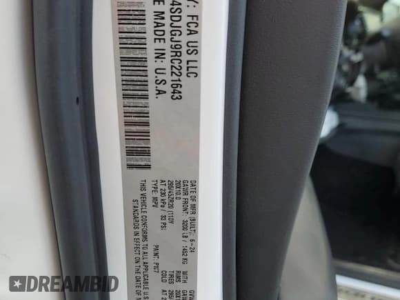 ✅ 2024 Dodge Durango SRT 392 AlcHEMI • VIN: 1C4SDJGJ9RC221643 • Lot: 48436515. Wystawiony na Copart z przebiegiem 7 358 mil. Bezpłatny archiwum sprzedaży aukcyjnych z USA i szczegółowy raport historii pojazdu na DreamBid. Zdjęcie 15.