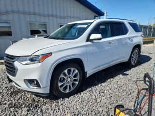 2020 Chevrolet Traverse Premier z VIN 1GNEVKKW0LJ100853, wystawiony jako Copart lot #85935815 z przebiegiem 94 164 mil mil oraz Szkoda całkowita • Salvage title. Historia ofert i sprzedaży dostępna na DreamBid. Obrazek 1.