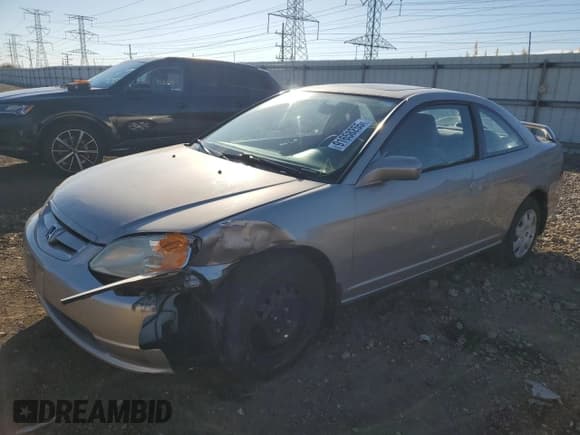 ✅ 2002 Honda Civic EX • VIN: 1HGEM22922L045249 • Лот: 91658255. Опубликован ранее на Copart с пробегом 150 683 миль. Бесплатный доступ к архиву аукционных продаж из США и подробный отчёт об истории автомобиля на DreamBid. Изображение 1.