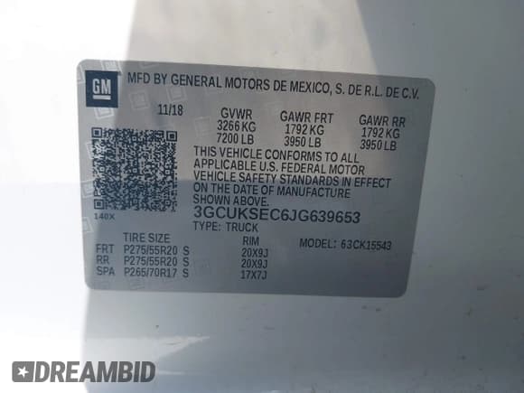 ✅ 2018 Chevrolet Silverado 1500 LTZ • VIN: 3GCUKSEC6JG639653 • Lot: 42800397. Wystawiony na IAAI z przebiegiem 62 676 mil. Bezpłatny archiwum sprzedaży aukcyjnych z USA i szczegółowy raport historii pojazdu na DreamBid. Zdjęcie 9.