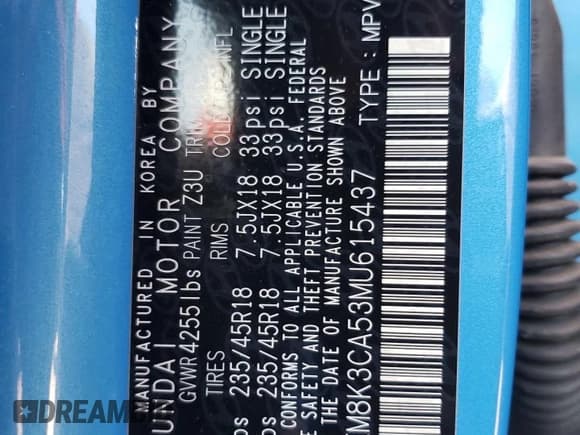 ✅ 2021 Hyundai Kona Limited • VIN: KM8K3CA53MU615437 • Лот: 67213124. Опубликован ранее на Copart с пробегом 53 693 миль. Бесплатный доступ к архиву аукционных продаж из США и подробный отчёт об истории автомобиля на DreamBid. Изображение 13.