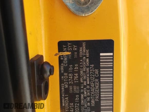 ✅ 2015 Hyundai Veloster • VIN: KMHTC6AD4FU227374 • Lot: 76863014. Wystawiony na Copart z przebiegiem 122 928 mil. Bezpłatny archiwum sprzedaży aukcyjnych z USA i szczegółowy raport historii pojazdu na DreamBid. Zdjęcie 13.