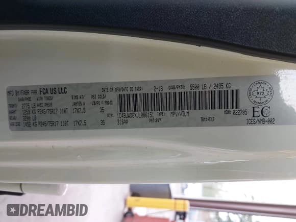 ✅ 2018 Jeep Wrangler Unlimited Sport S • VIN: 1C4BJWDGXJL886151 • Лот: 43720349. Опубликован ранее на IAAI с пробегом 50 712 миль. Бесплатный доступ к архиву аукционных продаж из США и подробный отчёт об истории автомобиля на DreamBid. Изображение 9.