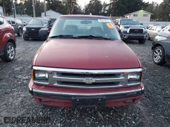 1996 Chevrolet S-10 LS with VIN 1GCCS1948TK167699, listed as a Copart auction lot 85314574 with 157,896 mi miles and Salvage title. Bid and sale history available at DreamBid. Image 5.