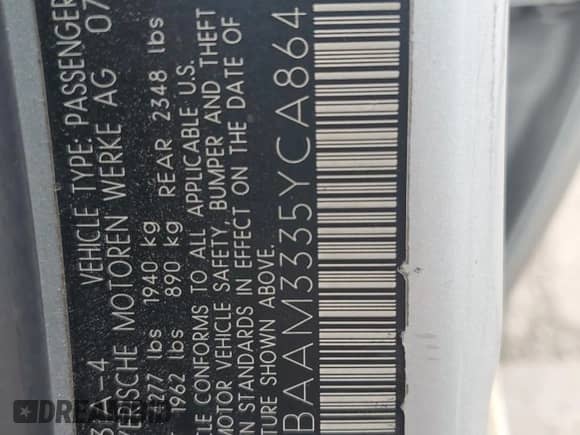 2000 BMW 3 Series 323i with VIN WBAAM3335YCA86464, listed as a Copart auction lot 61687574 with 151,447 mi miles and Salvage title. Bid and sale history available at DreamBid. Image 13.