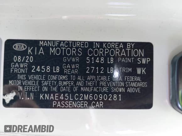 ✅ 2021 Kia Stinger GT1 • VIN: KNAE45LC2M6090281 • Лот: 43407461. Опубликован ранее на IAAI с пробегом 41 336 миль. Бесплатный доступ к архиву аукционных продаж из США и подробный отчёт об истории автомобиля на DreamBid. Изображение 9.